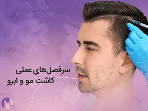 تصویر سرفصل های عملی کاشت مو و ابرو