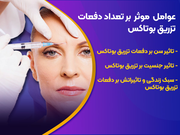 عوامل موثر بر تعداد دفعات تزریق بوتاکس
